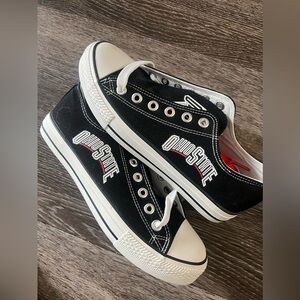 Ohio State Low-Top Canvas Sneakers Unisex 41 EU Red & White Laces Game Day Ready